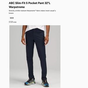 Lululemon ABC slim fit warpstreme pants